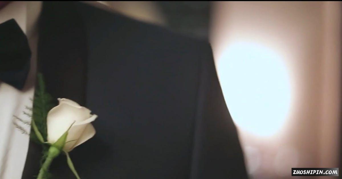 854324|新郎大礼服白色玫瑰花西服SD视频素材插图