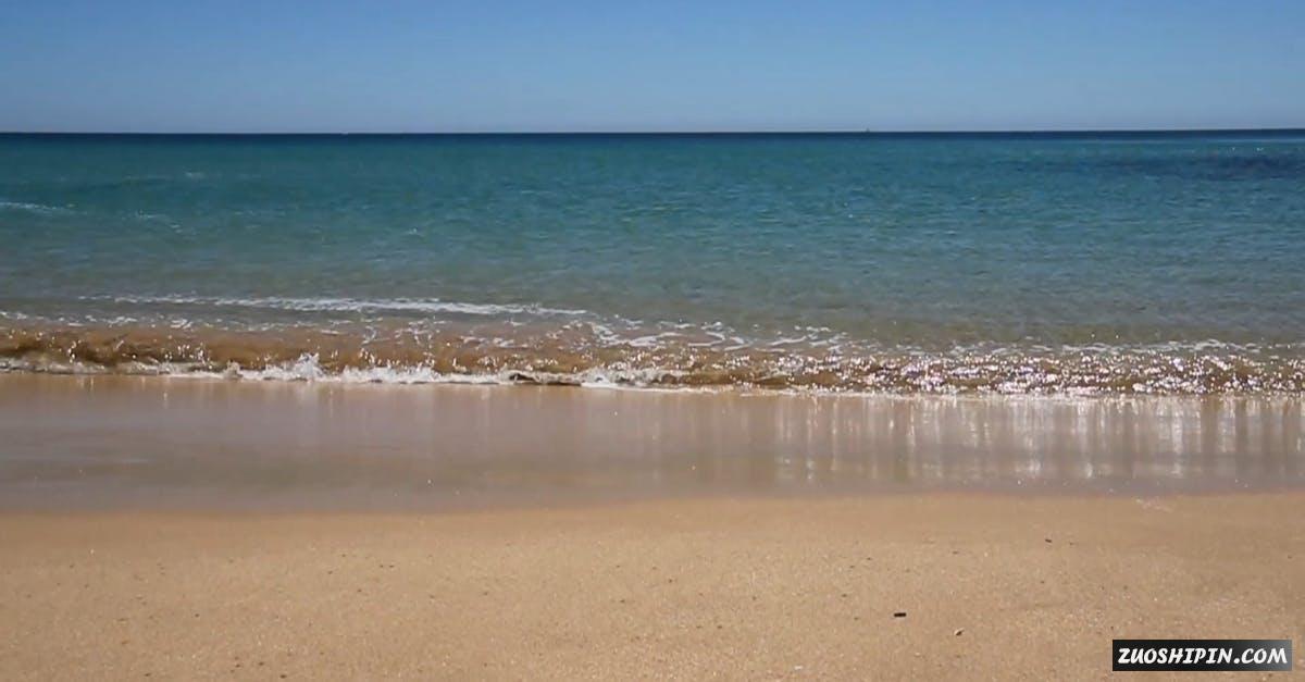 2591122|夏天, 夏季海边沙滩海平面实拍视频素材插图