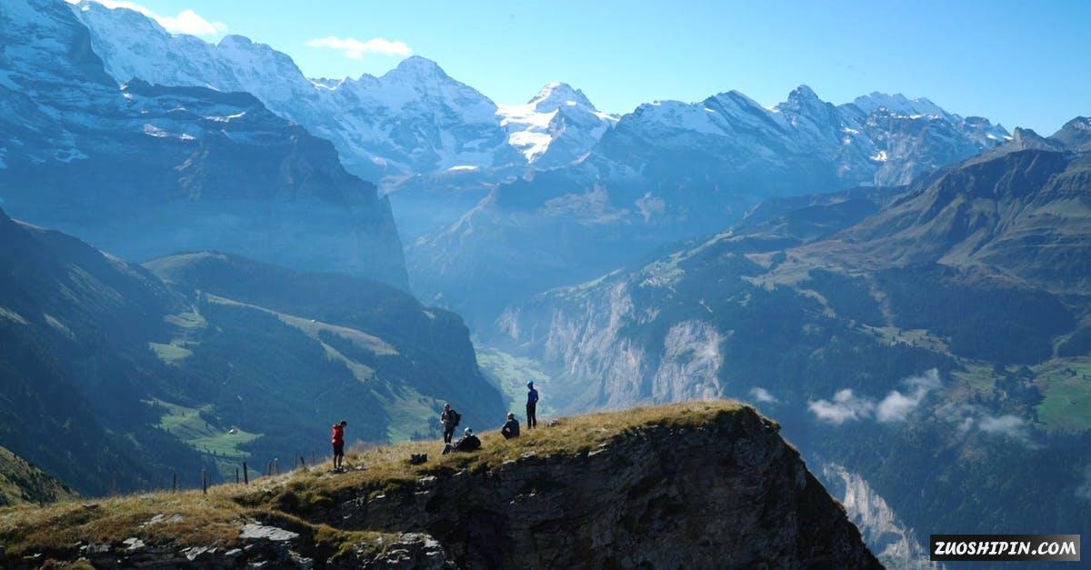 2040076|健行, 冒险登山运动航拍视频素材插图