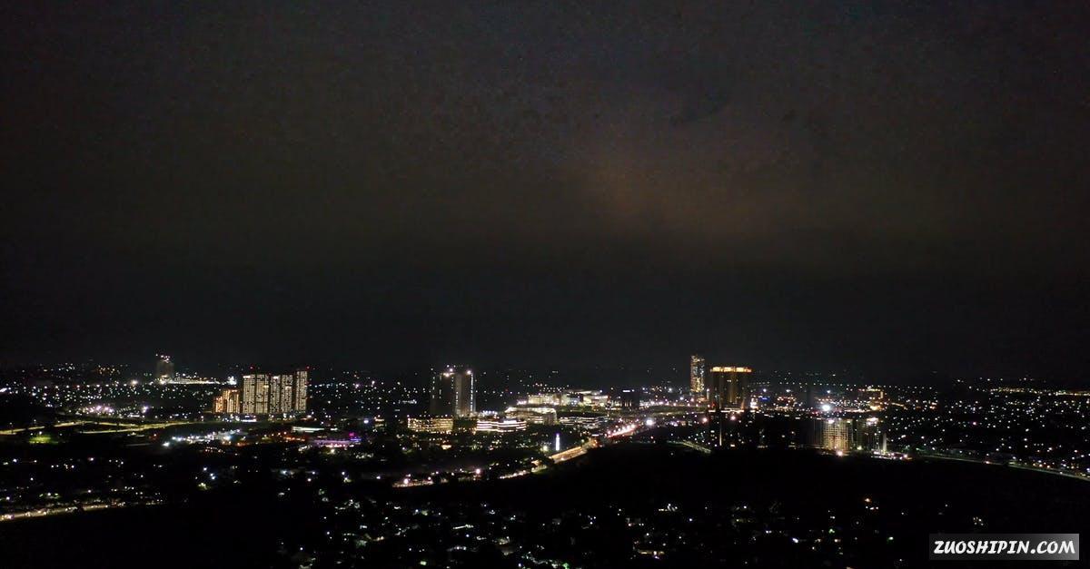 3653287|航拍城市夜景城市雷雨气候4K视频素材插图