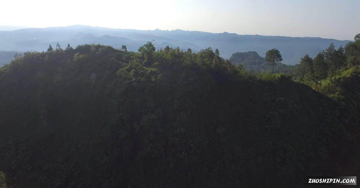 3337883|丘陵植物树木绿色航拍视频素材插图