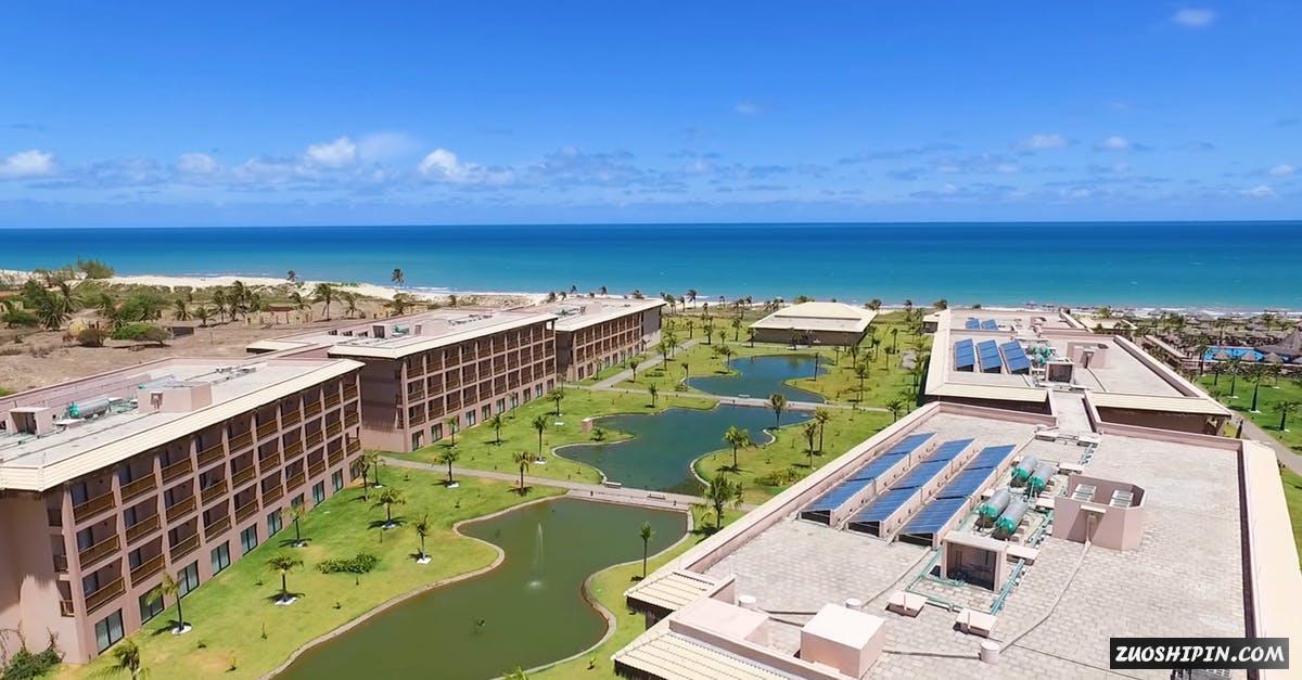 3410663|地平线, 天际线, 城市度假村航拍2K视频素材插图