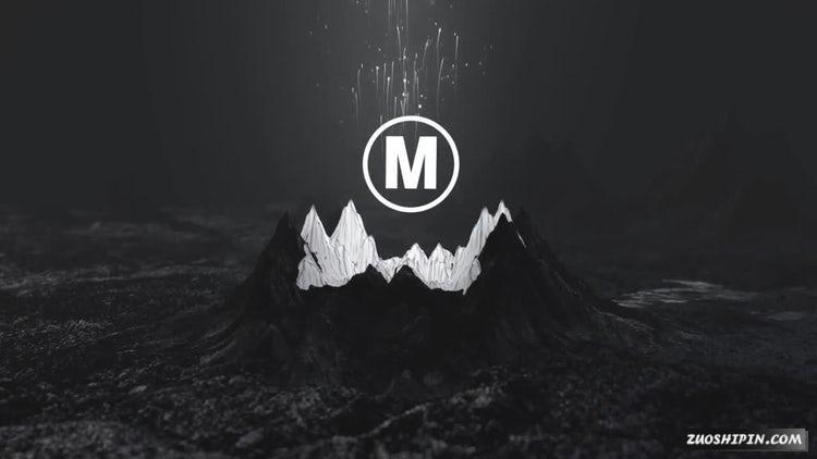 AE模板|深漆黑火山中的logoLOGO标志显现视频模板#Dark Logo Reveal插图