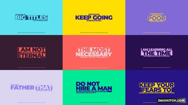 AE模板|创意标题9套平滑过渡视频模板#Creative Titles插图