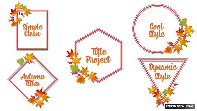 AE模板|秋季标题赤色枫叶栏目包装视频模板#Autumn Titles插图