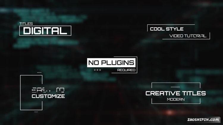 AE模板|数字标题原始动画效果视频模板#Digital Titles插图