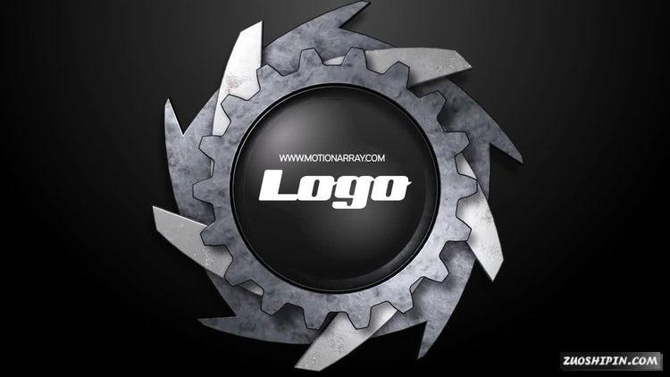 AE模板|齿轮标识金属机械logo视频模板#Gears Logo插图