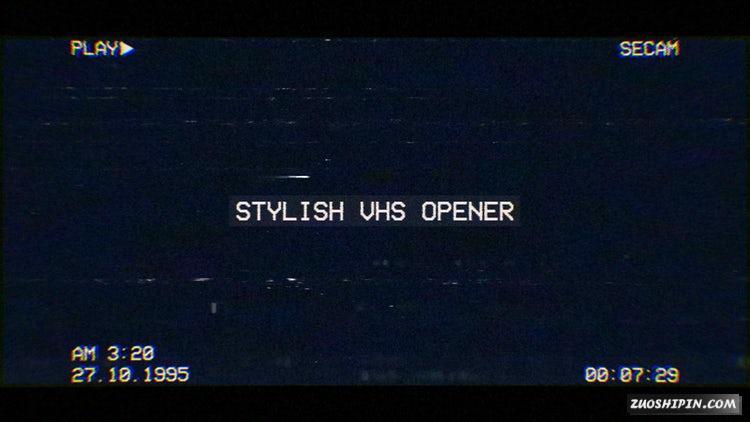 AE模板|时尚的VHS雪花屏转场效果模板#Stylish VHS Opener插图
