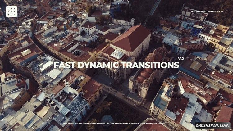 AE模板|快速动态转换16组动画效果转场模板#Fast Dynamic Transitions V.2插图