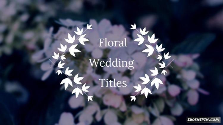 PR模板|花卉婚礼标题9组文本动画#Floral Wedding Titles插图