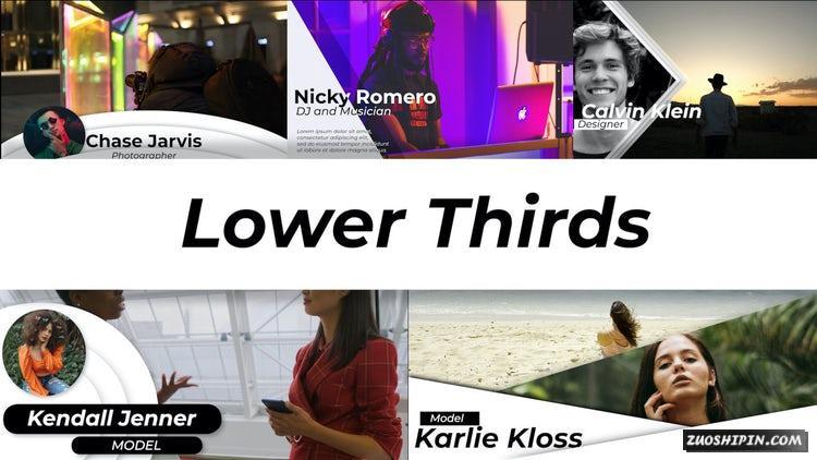 PR模板|字幕条电影预告片片头包装视频模板#Lower Thirds插图