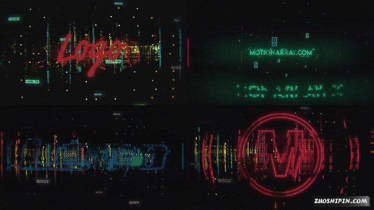 PR模板|数字网络黑客科技元素LOGO标志显示素材工程#Digital Logo Reveal插图