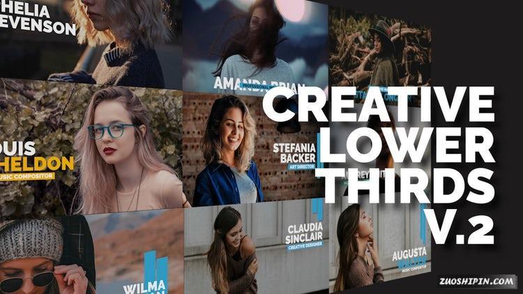 PR模板|创意19套趋势设计PR文字包装视频素材V.2#Creative Lower Thirds V.2插图