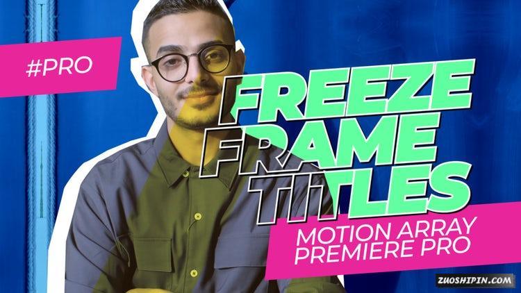 PR模板|油管超火定格照片大标题片头PR视频工程#Freeze Frame Titles插图
