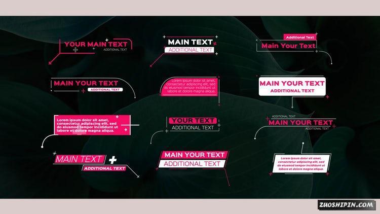 PR模板|创造性的呼出标题12组PR视频工程下载#Creative Call Out Titles插图