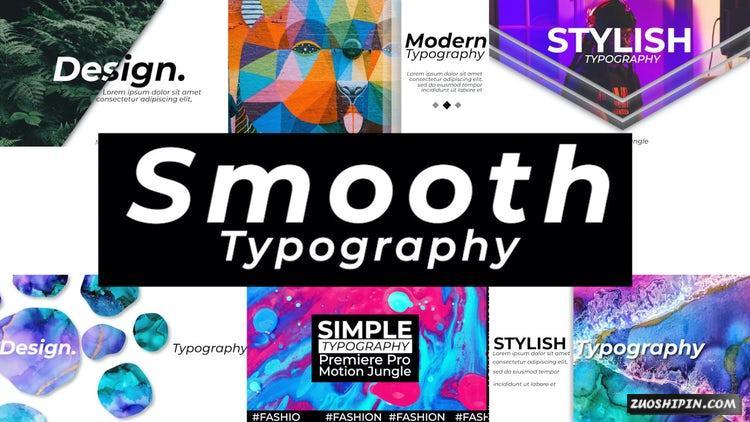 PR模板|平滑排版6套动画创意PR视频工程下载#Smooth Typography插图