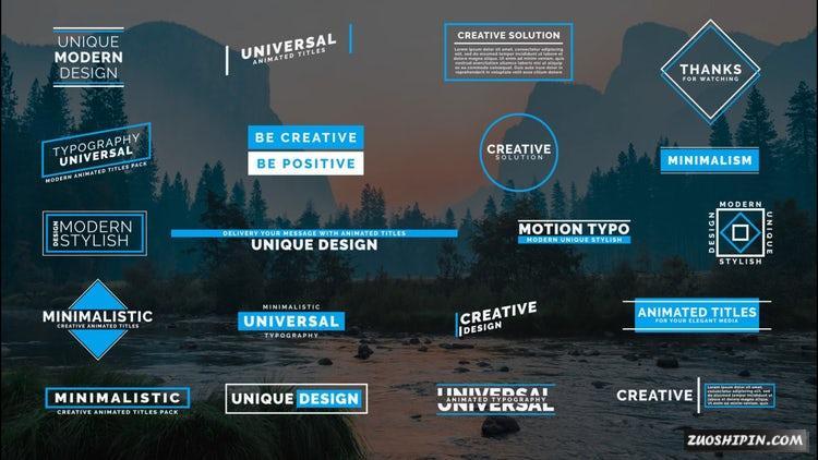 PR模板|20套创意打字蓝色风格包装PR工程视频#20 Creative Typo IV插图