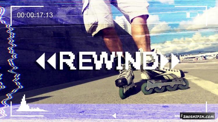 PR模板|倒带VHS超酷倒放片头视频包装效果#Rewind VHS Opener插图