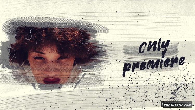 PR模板|时尚画笔视频效果手绘铅笔画模板#Stylish Brush Slideshow插图