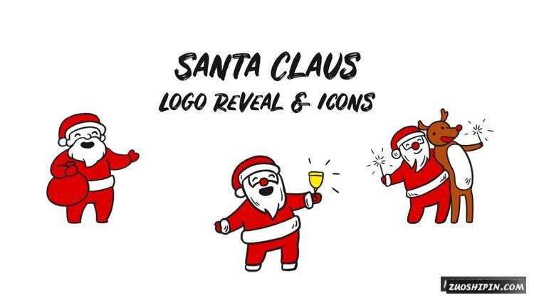 PR模板|圣诞老人创意卡通手绘包元素视频模板#Santa Claus. Hand Drawn Pack插图