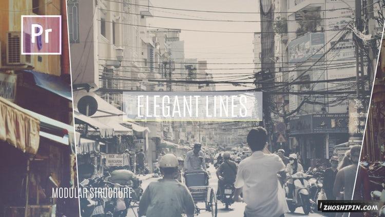 PR模板|优雅线条幻灯片包装视频模板#Elegant Lines Slideshow插图