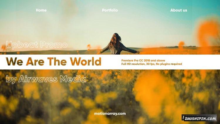 PR模板|我们是世界乐观的宣传片视频模板#We Are The World - Upbeat Promo插图