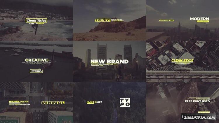 PR模板|简单标题包文本动画效果视频模板#Simple Title Pack插图