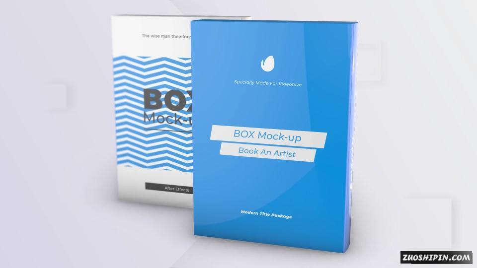 AE模板|书籍杂志软件盒子包装封面设计AE模板视频素材 Box Product Pack Mockup插图(9)