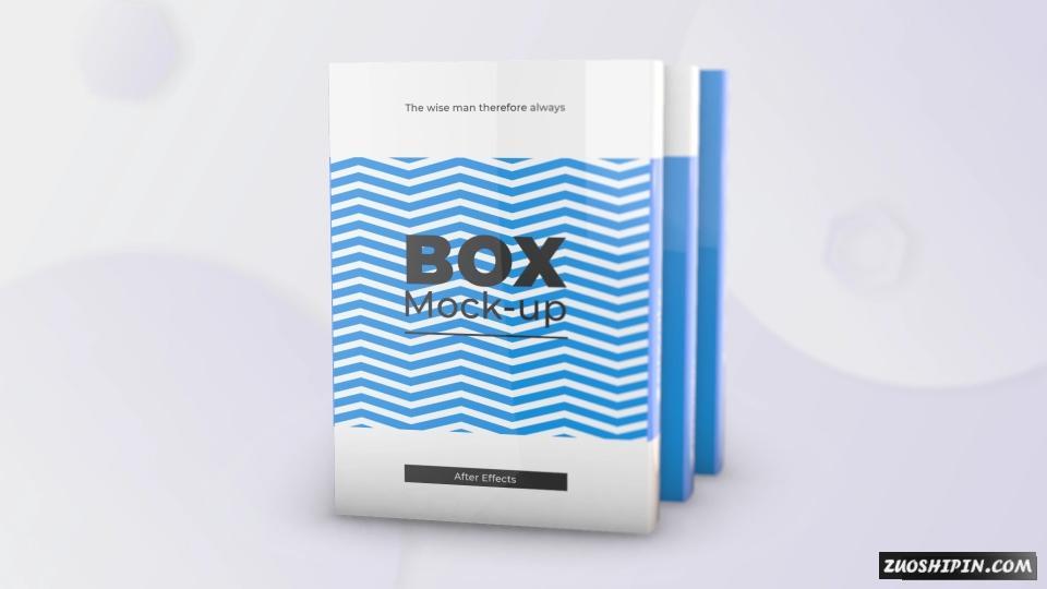 AE模板|书籍杂志软件盒子包装封面设计AE模板视频素材 Box Product Pack Mockup插图(4)
