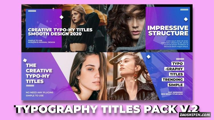 版式标题包装动画视频PR模板|V.2#Typography Titles Pack V.2插图