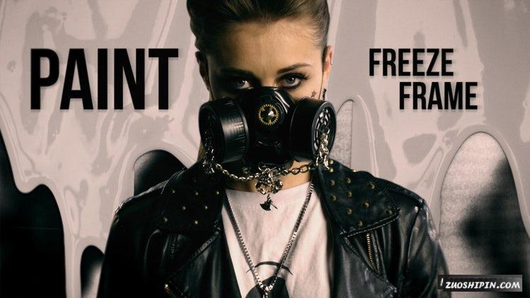 PR模板|绘制冻结帧超酷电影画面定格动画片头#Paint Freeze Frame插图