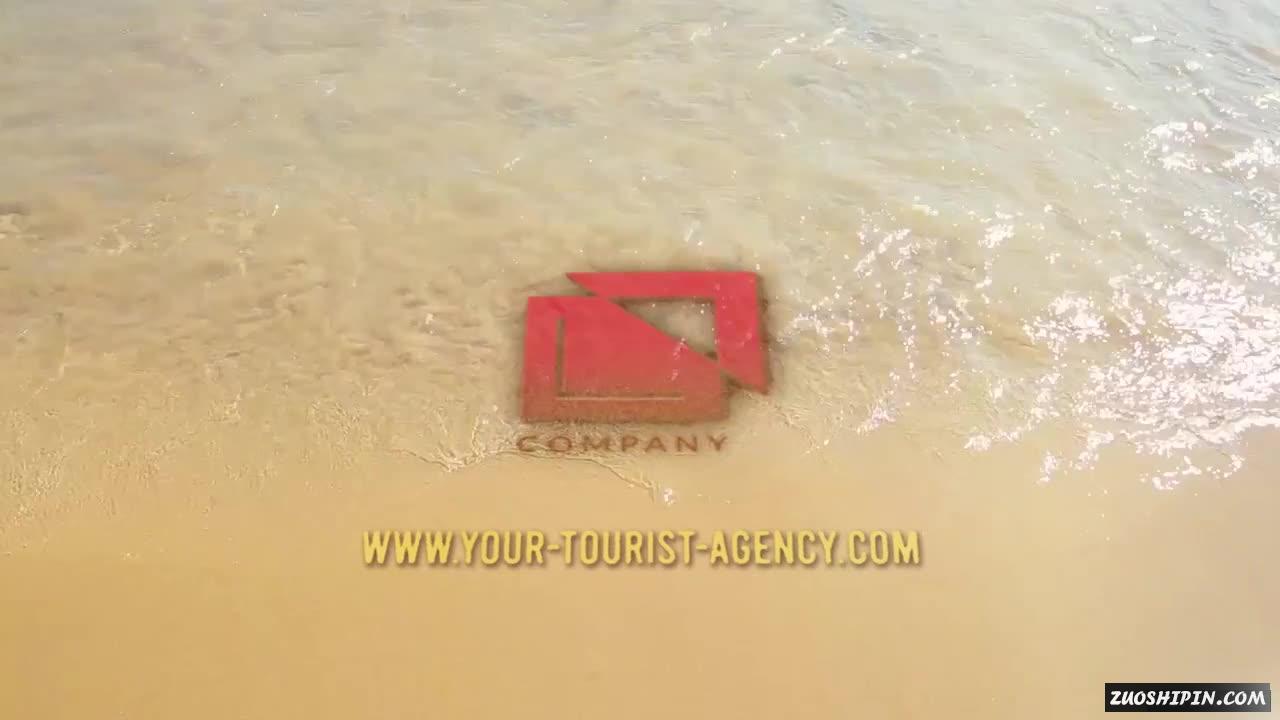 夏季波浪标志宣传水下logo视频AE模板插图